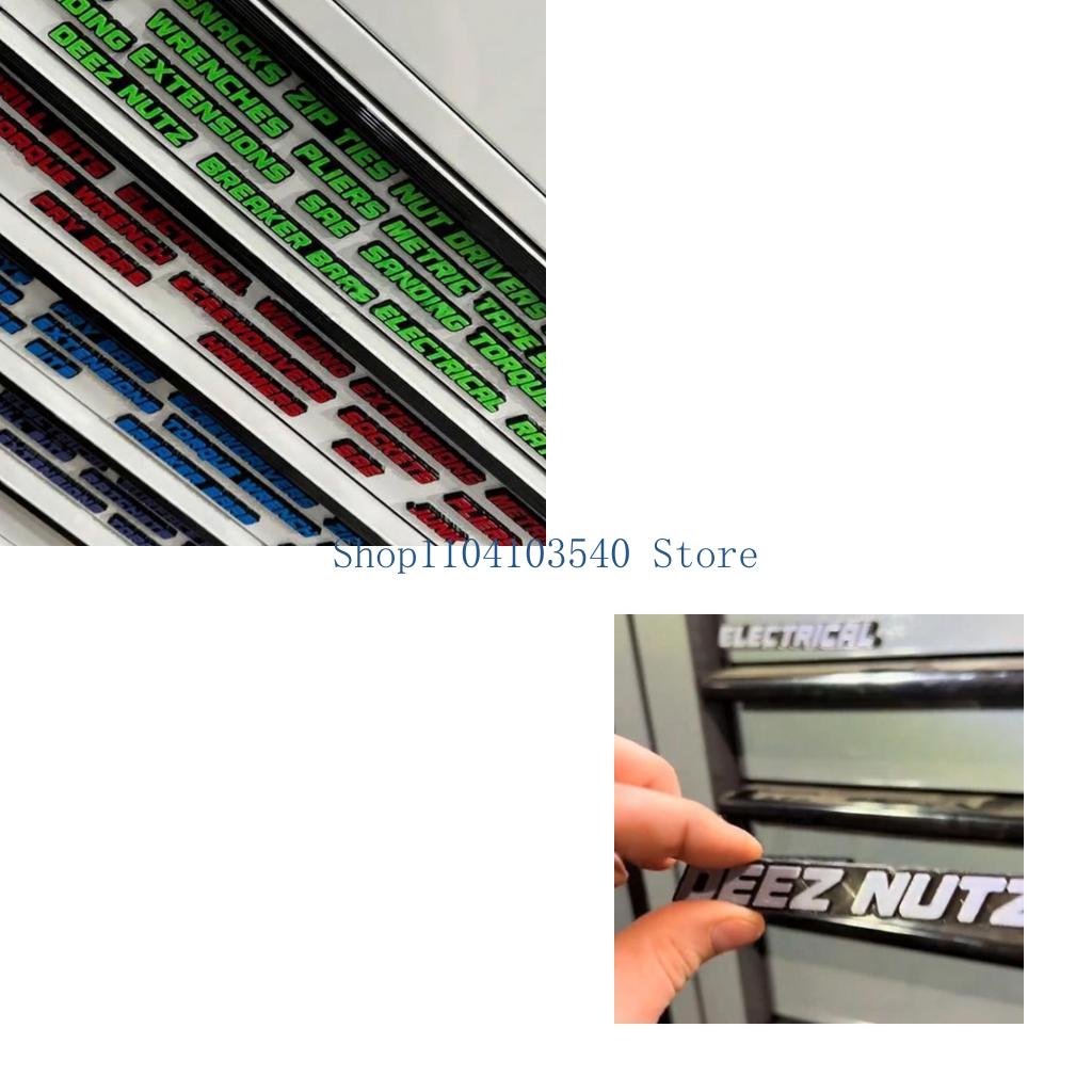 Tools Name In Workshop - 02DC Garage Tool Labels Zelfklevende 3D-geprinte