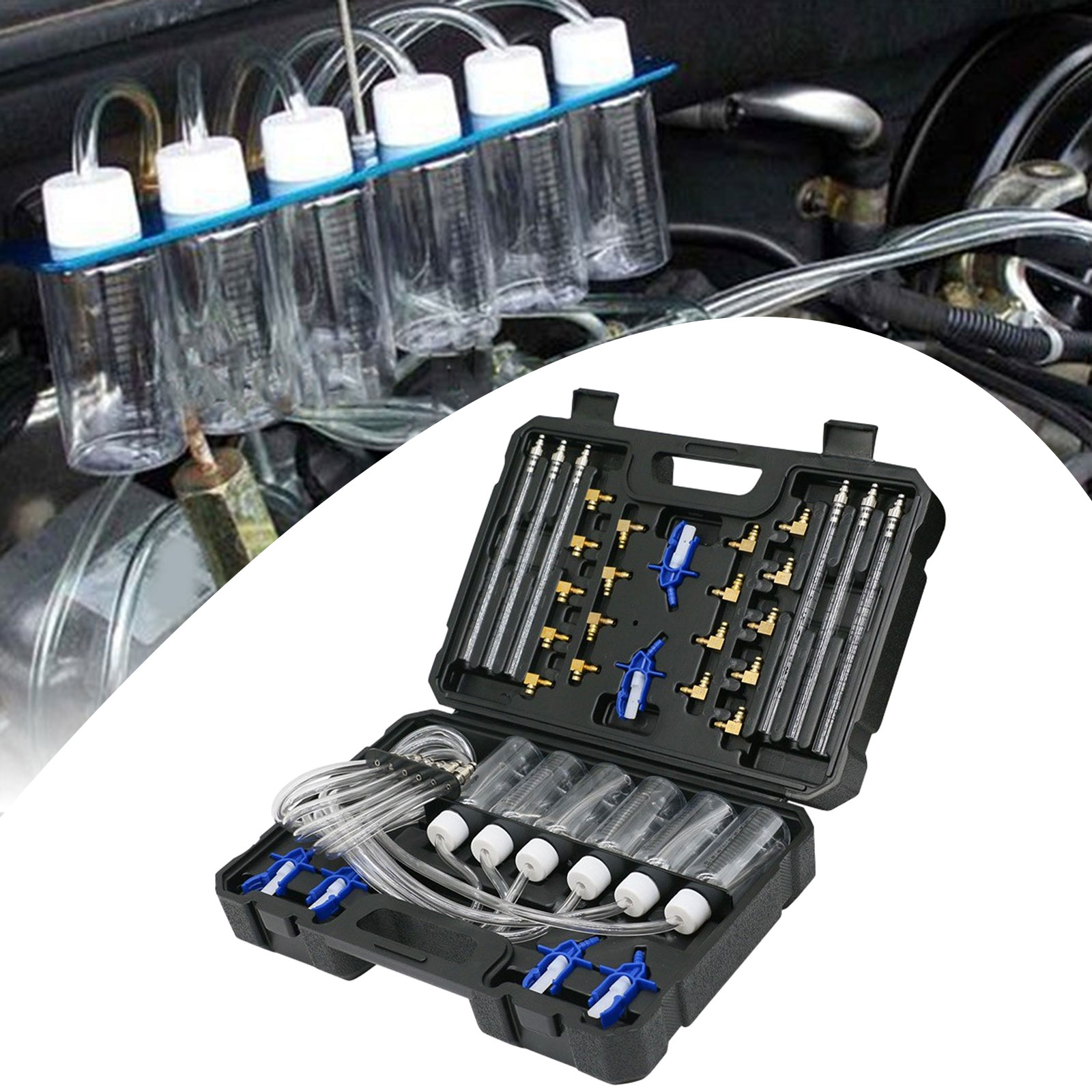 Workshop Tools Car - Dieselinjector Flowmeter Testset Autoreparatiehulpmiddelen voor voertuig