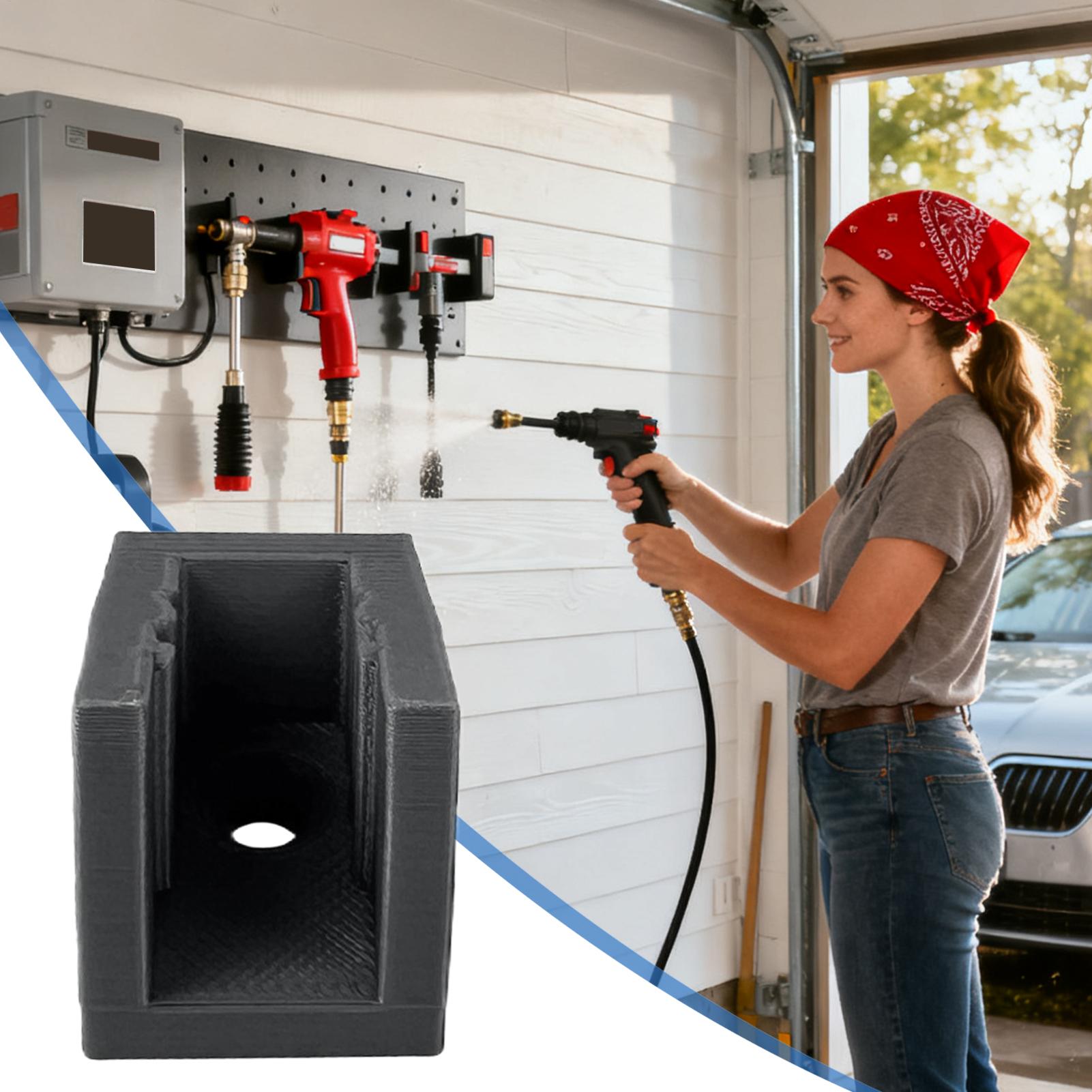 Workshop Tools Car - Gereedschapsrekken voor garagemuren 10-delig bandenspanningsmeterhanger pneumatisch