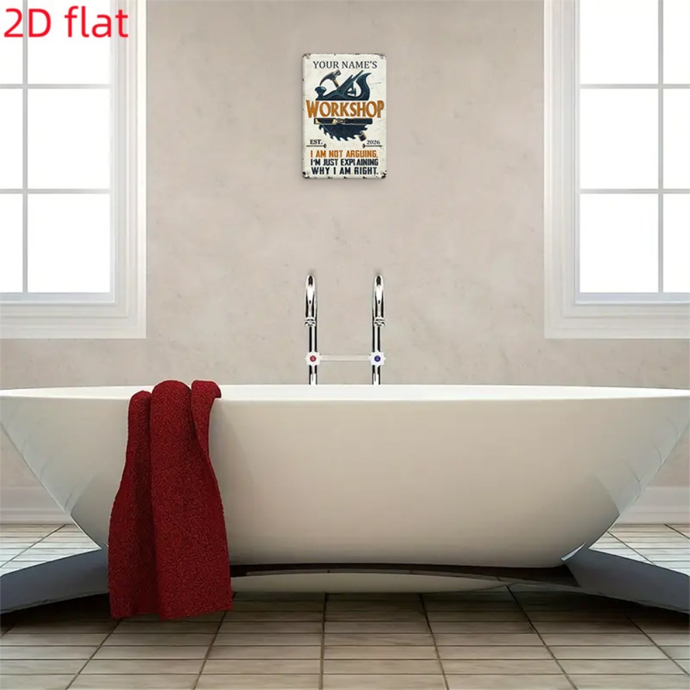 [2D plat] 1 stuk metalen bord  - Tools Name In Workshop recensie en prijs