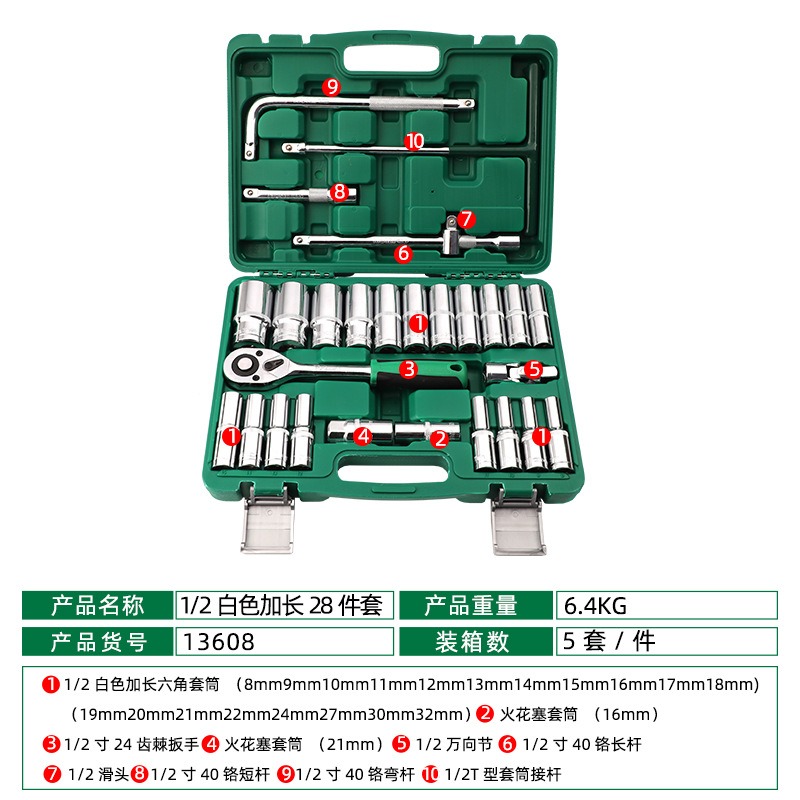 28-delige verlengde zeskantdop - Workshop Tools Wholesale recensie en prijs
