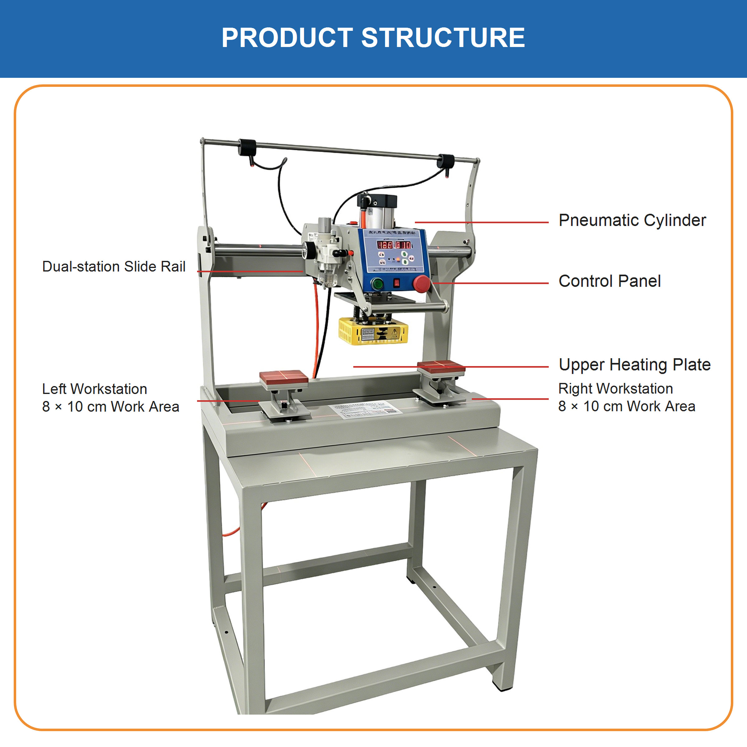 Dubbelstation warmtepersmachin - Workshop Tools Logo recensie en prijs